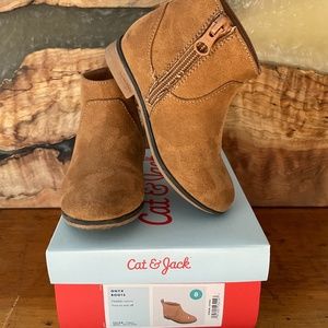 Cat & Jack Brown Suede Toddle Boots Size 8